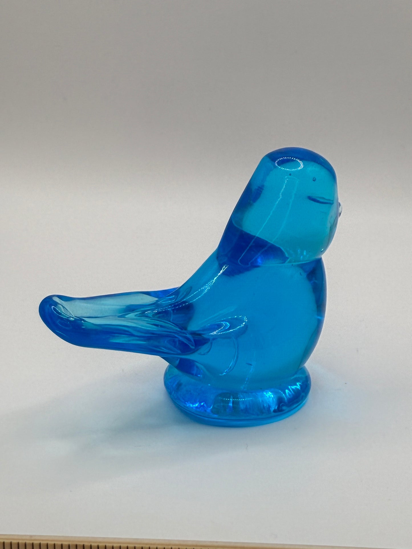 Handmade Artisan Glass "Grandma's Bluebirds" Blue Bird Figurine