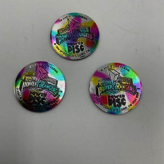 Set of 3 Vintage 1994 McDonald’s Mighty Morphin Power Rangers Pogs