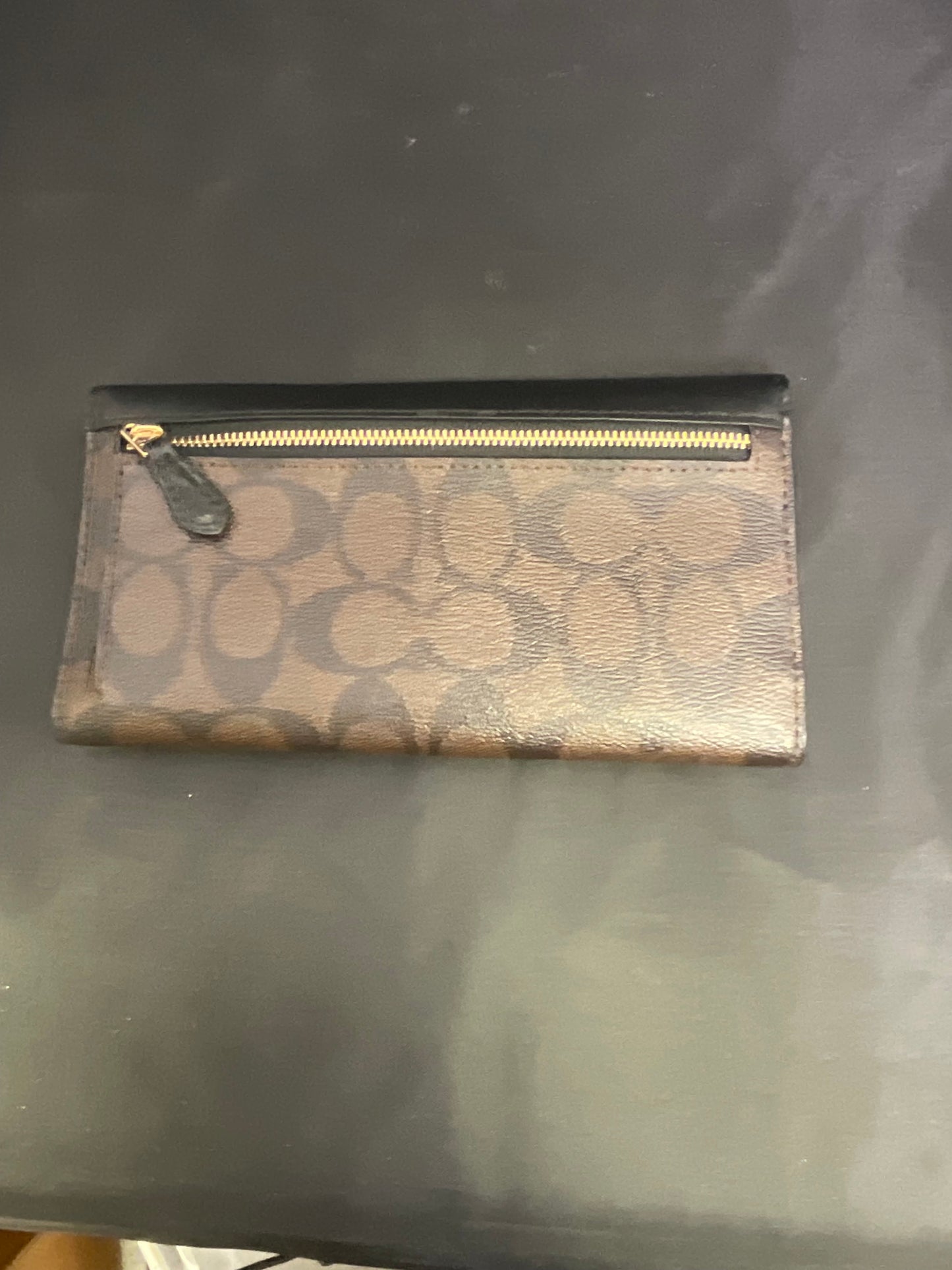 Coach Black Top Wallet F88024