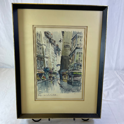 Franz Herbelot Water Color Paris Themed Framed #1