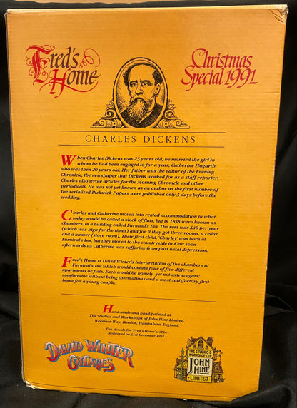 Fred's Home Vintage 1991 David Winter Cottages Handmade Hand-Painted