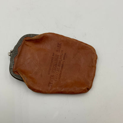 Vintage Leather Coin Purse From The State Exchange Bank