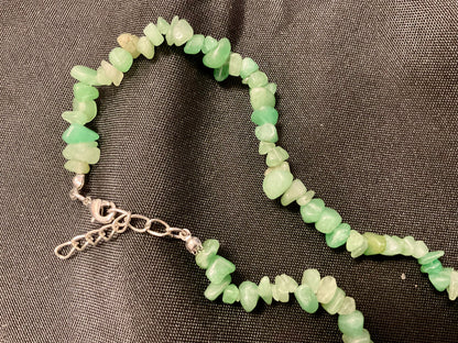 Green Gemstone Chip Necklace