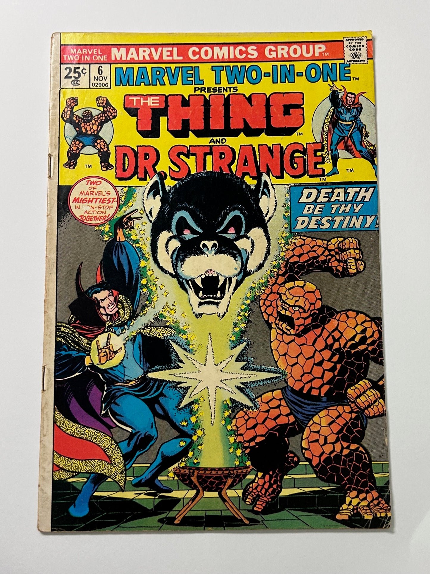 Marvel Comics Two-In-One The Thing and Dr. Strange Volume 1 #6 Vintage 1974 Comic Book