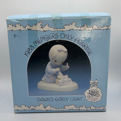 Precious Moments Vintage 1983 Members Only Figurine Dawn's Early Light Orig Box