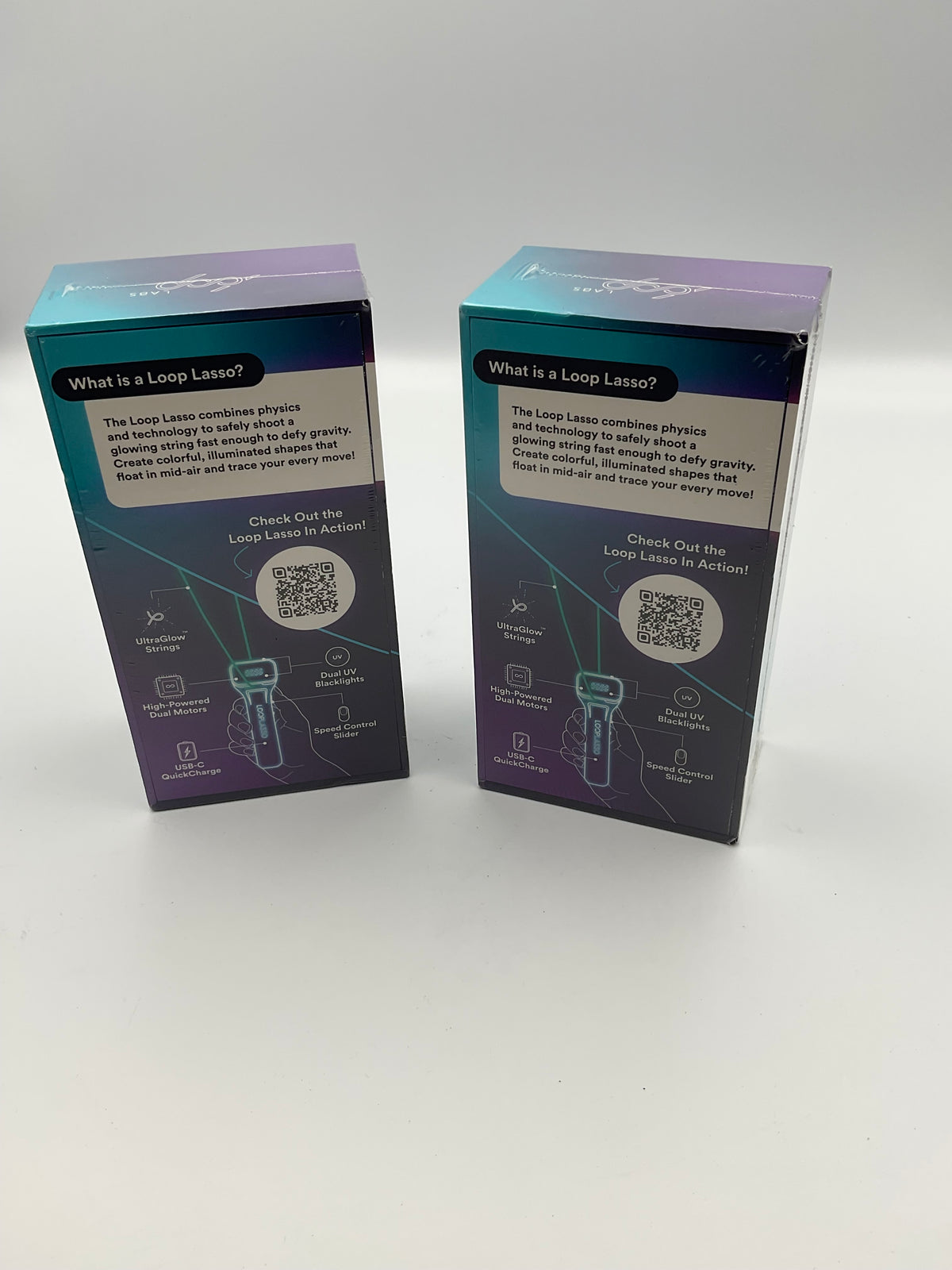 LoopLasso light up interactive spinning rope toys - set of two