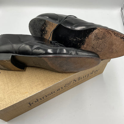 Johnston & Murphy Black Leather Wingtip Size 9M Dress Shoes