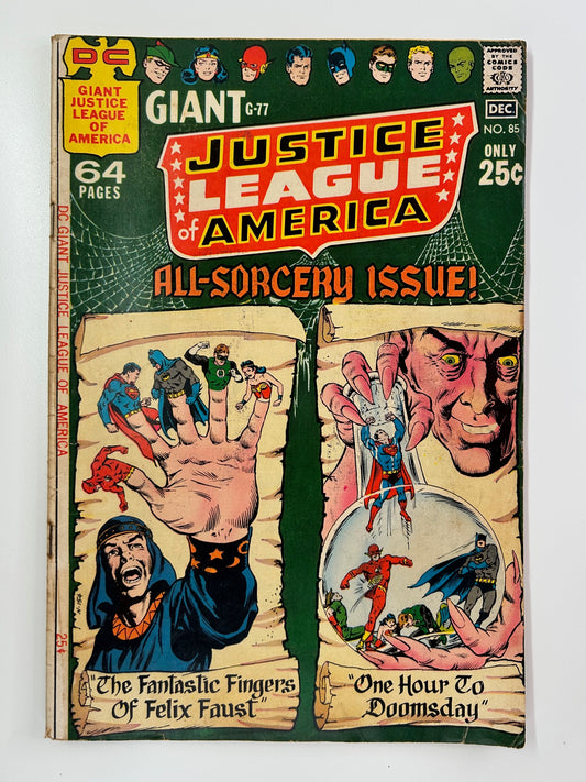 Justice League of America #85 Vintage 1970 All-Sorcery Issue Giant DC Comic Book