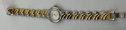 Gruen Two Tone Braided Band Watch NEW BATTERY