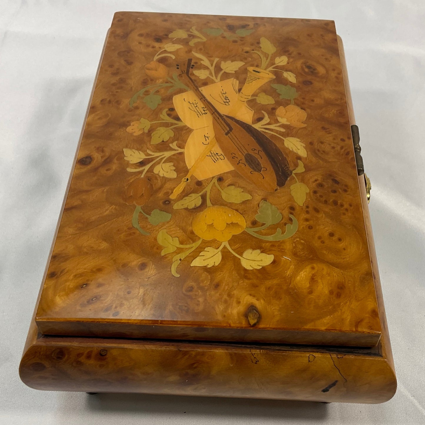 Opus III Sorrento Style 50 Note Wooden Music Box Inlay Instrument Excellent Condition