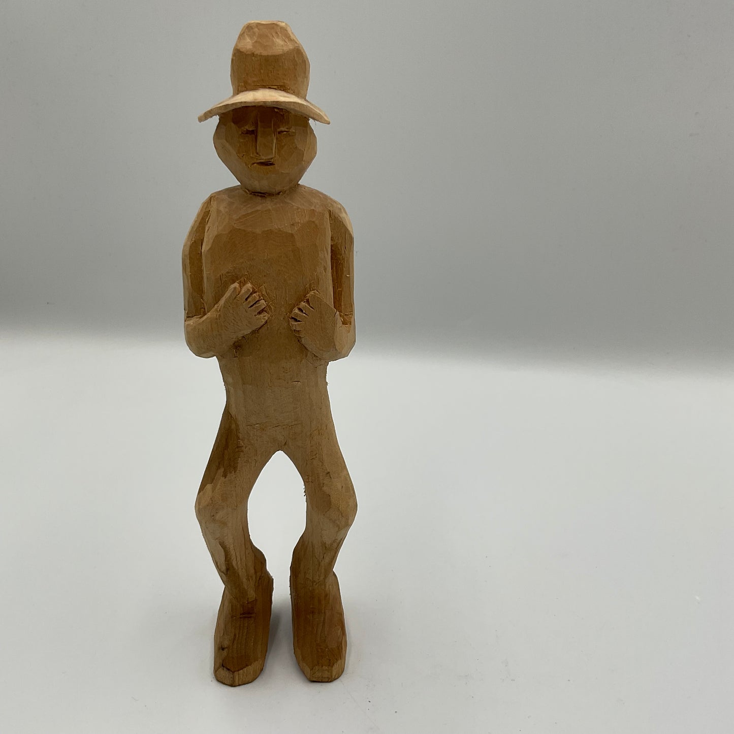 Ready JB Hand Carved Sculpture of Man with Hat