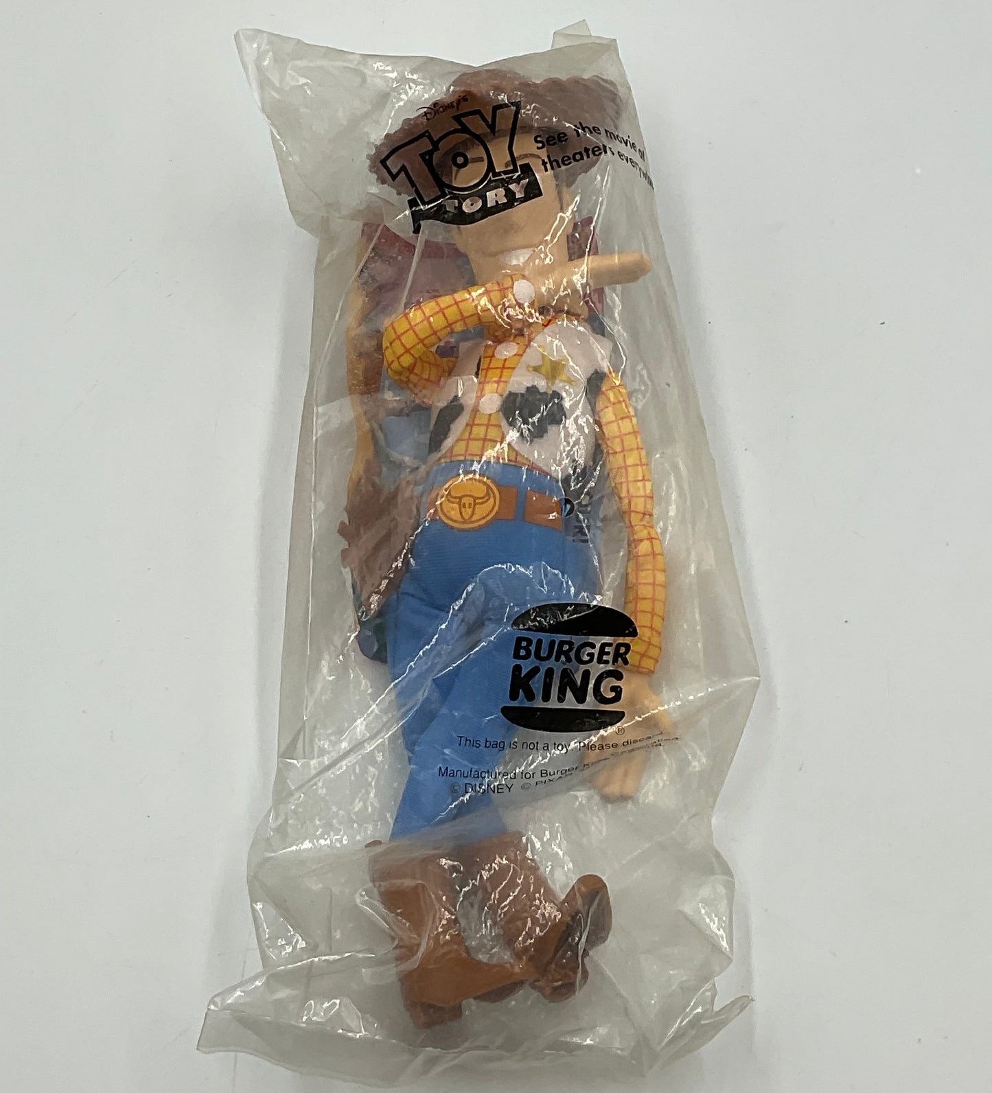 Burger King Vintage 1995 Toy Story Sheriff Woody Plush Doll Unopened