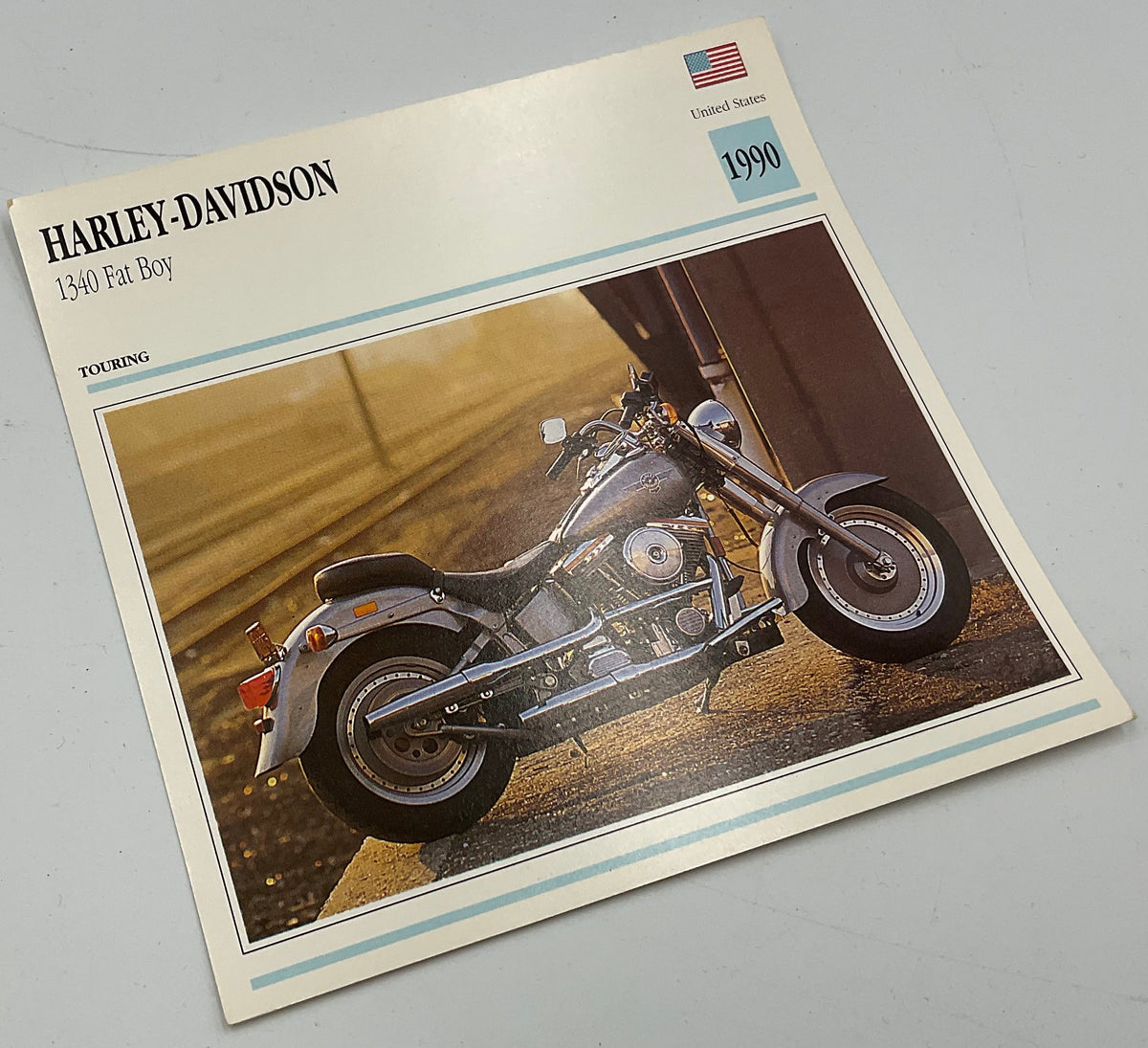 Vintage AJS 500cc Supercharged V4 Competition Motorcycle Info Card Spec Sheet
