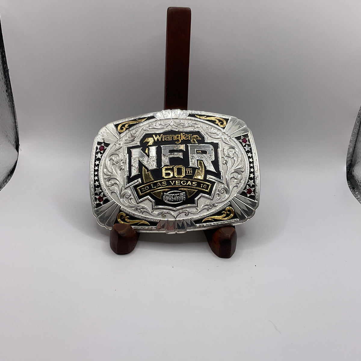 Wrangler Belt Buckle NFR 60th Anniversary Montana Silversmith Las Vegas