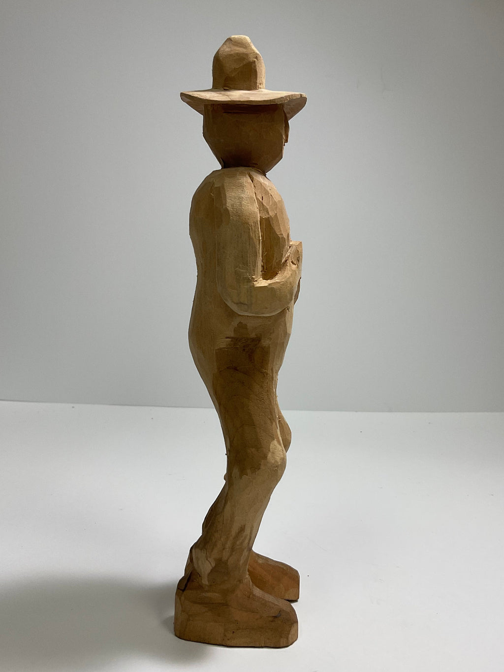 Carved Wood Man Sculpture