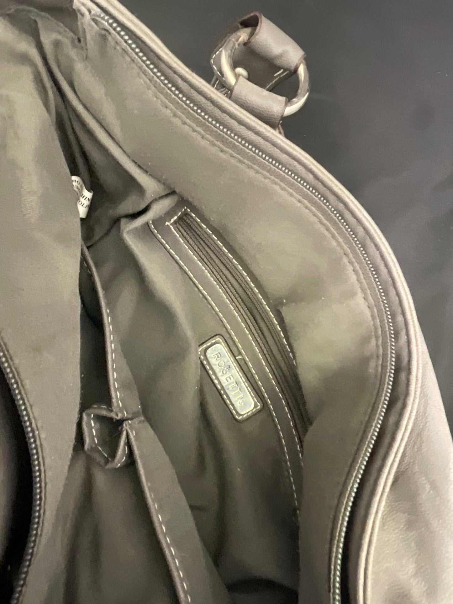 Gray Leather Rosetti Shoulderbag