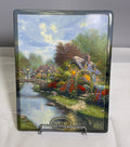 Thomas Kinkade's "Spring-Lamplight Bridge" Vintage Collector Ceramic Plate.