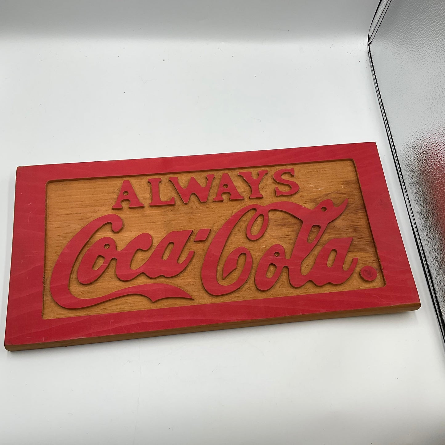 Vintage Always Coca Cola Wooden Sign 1998