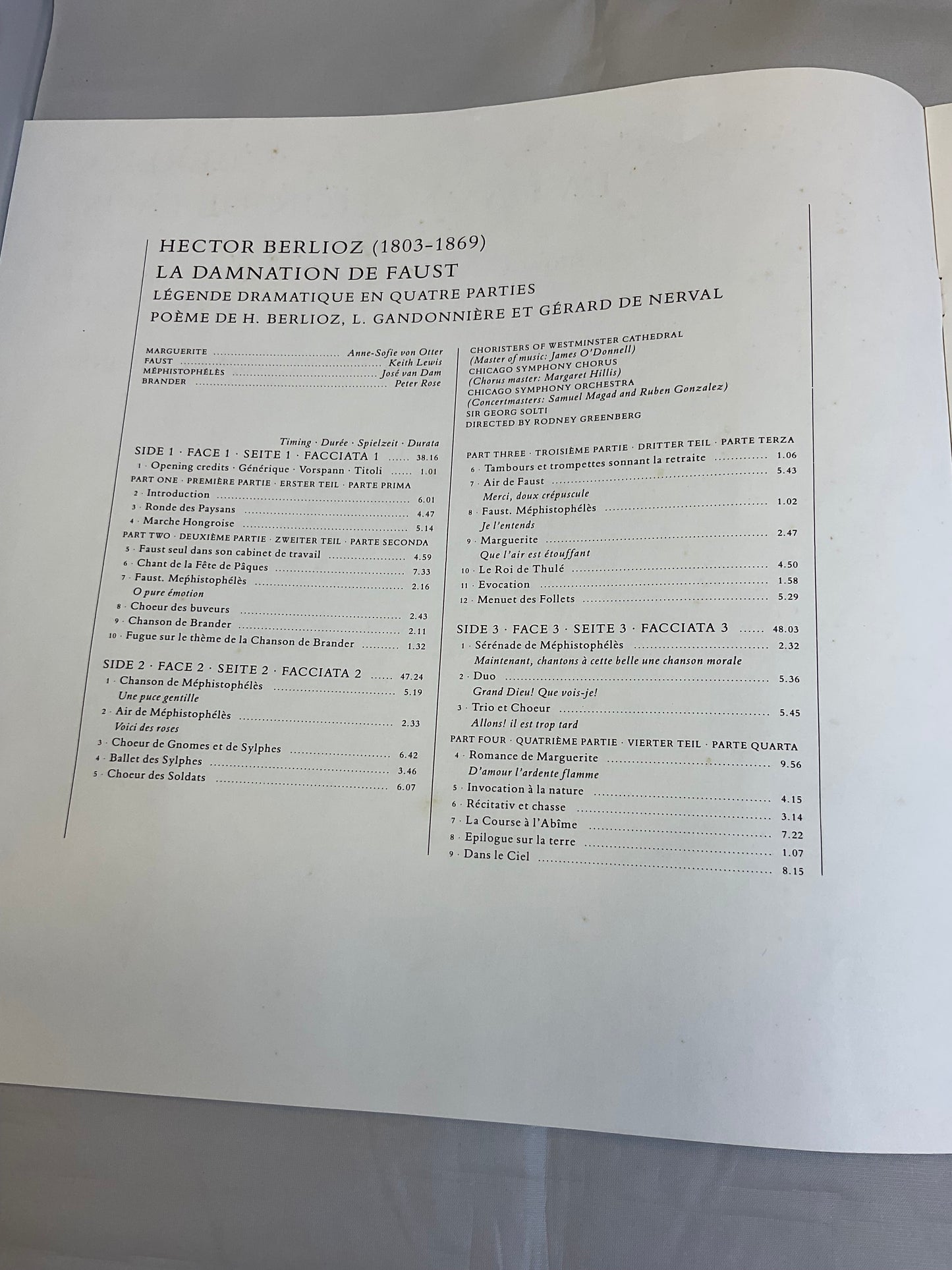 Berlioz La Damnation De Faust LaserDisc Two Laser Disc Video Set Untested