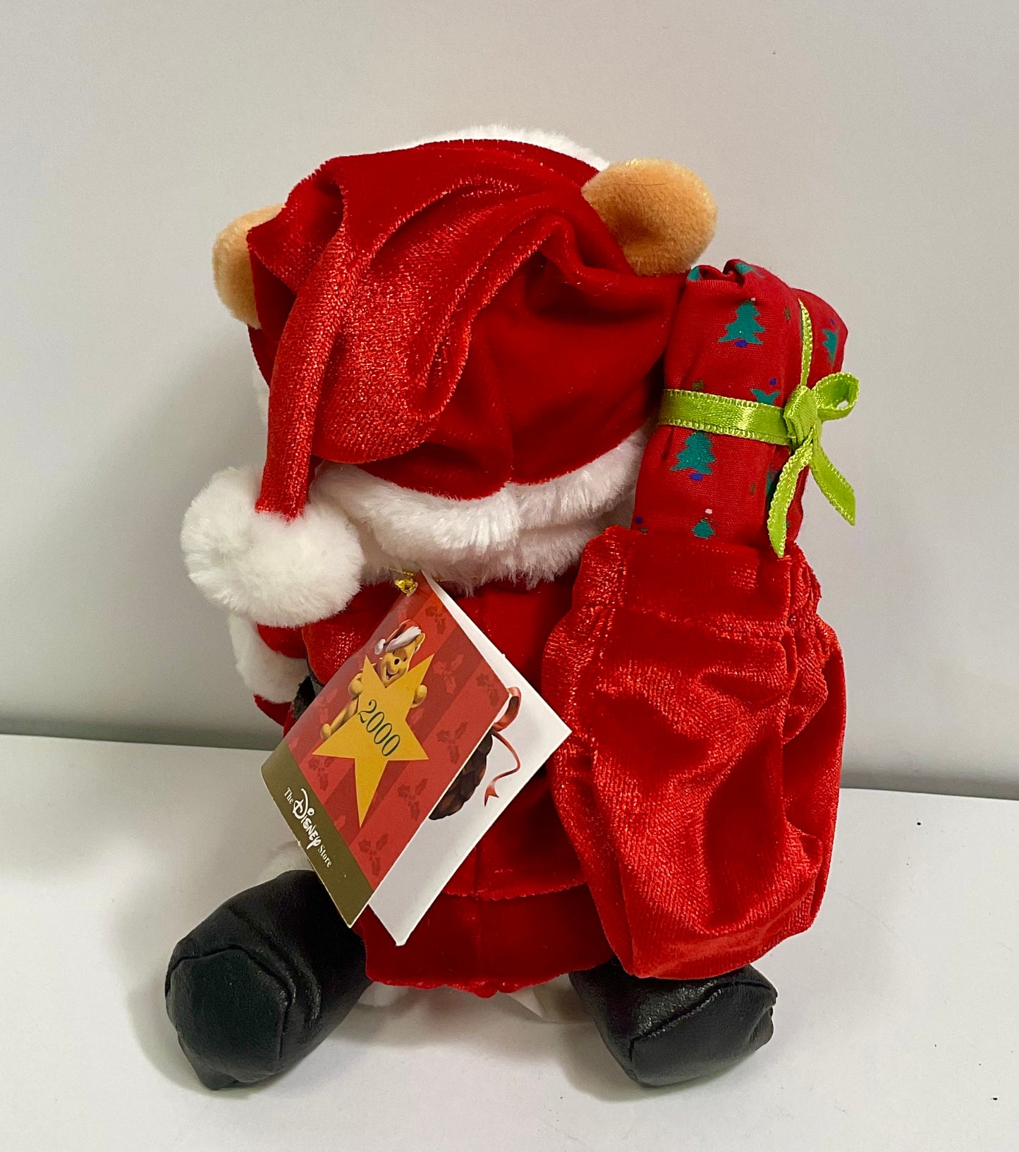 Santa Claus Winnie the Pooh Bear & Friends Vintage Christmas Holiday Mini Beanbag Beanie Plush Disney Collectible