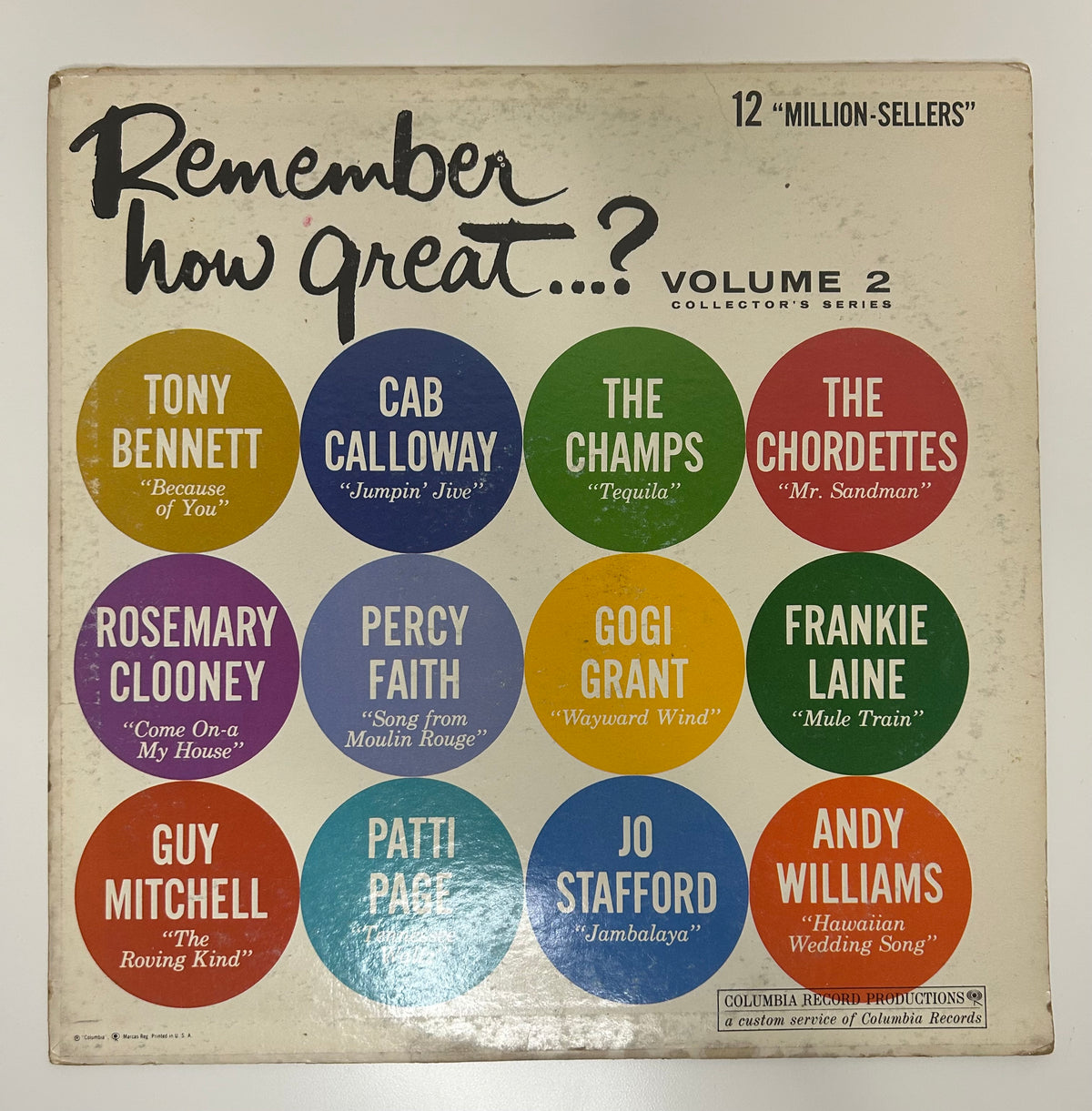 Vinyl Music Record  "Remember How Great...?" Vol. 2 Vtg 1962