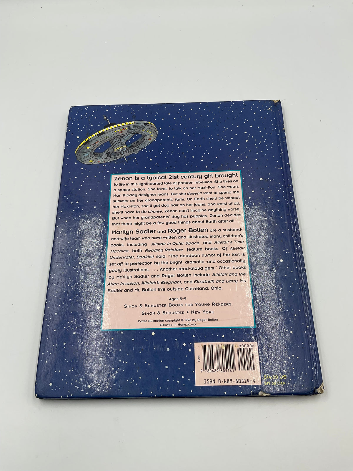 Hardback Book Zenon Girl Hardcover Book Marilyn Sadler Roge Bollen 1996 First Edition Disney Inspiration