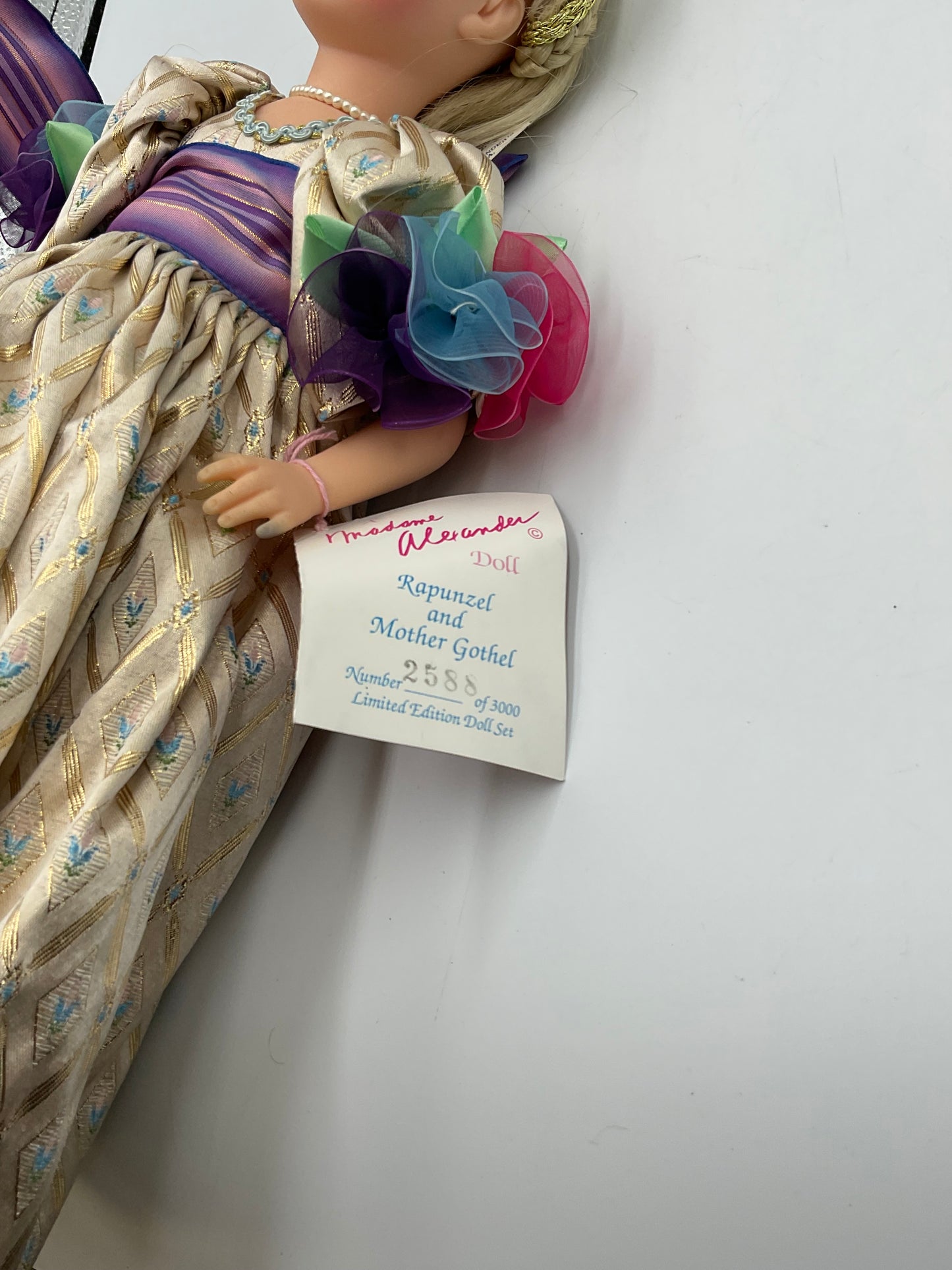 Vintage Madame Alexander Rapunzel and Mother Gothel Doll 14 inch with Long Braid Accessory