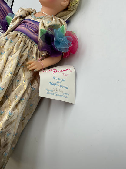 Vintage Madame Alexander Rapunzel and Mother Gothel Doll 14 inch with Long Braid Accessory