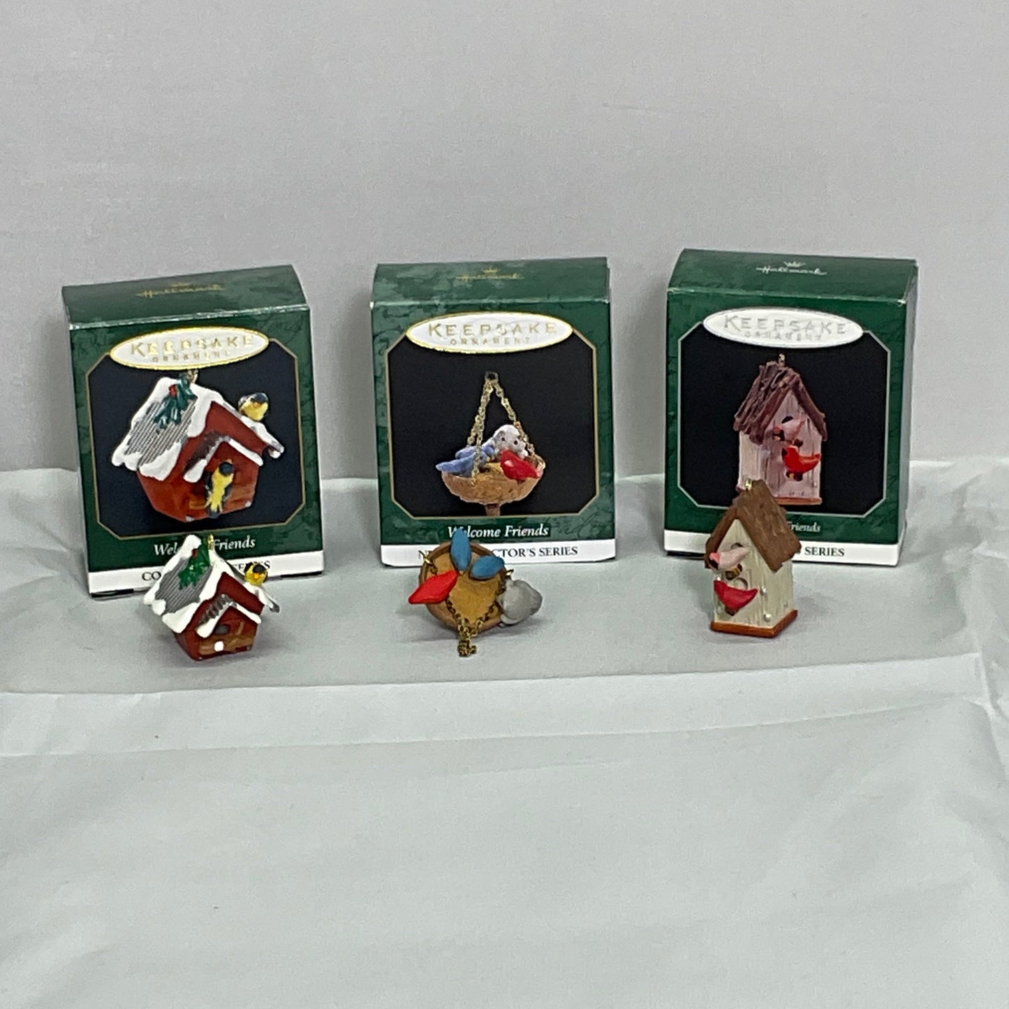 Keepsake Hallmark Ornament "Welcome Friends" Series Complete w/Boxes