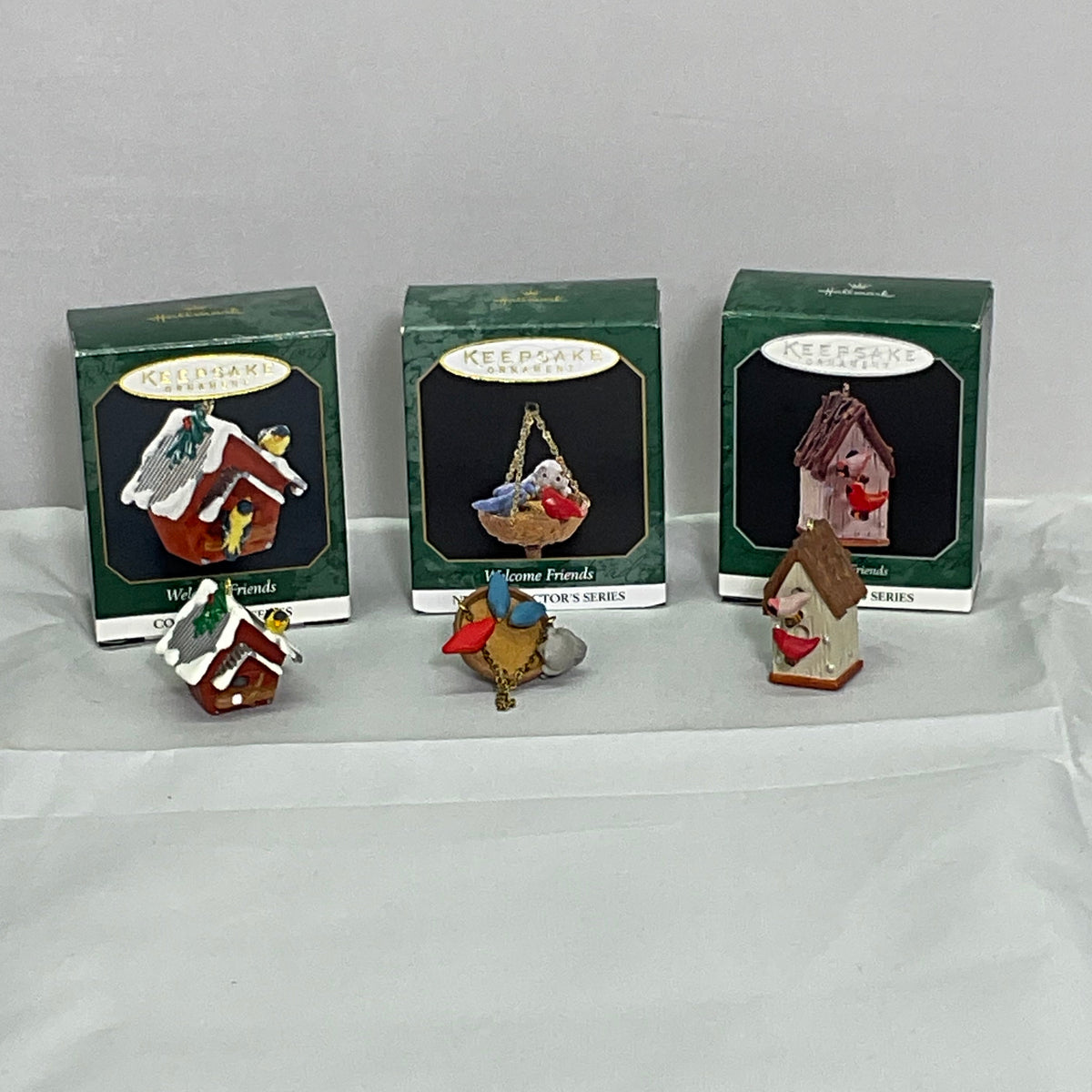 Keepsake Hallmark Ornament "Welcome Friends" Series Complete w/Boxes