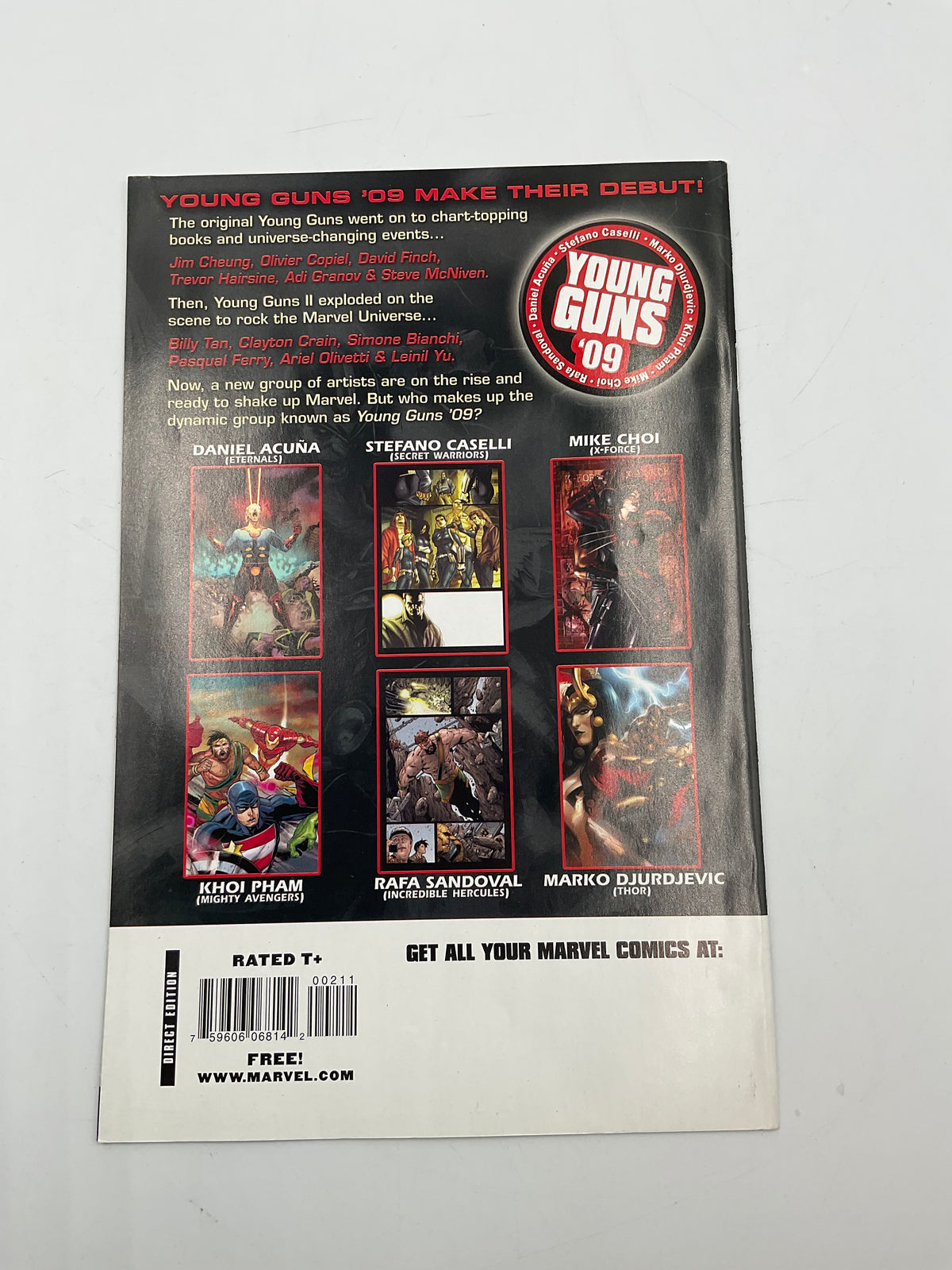 Magazines title:%20Marvel%20Free%20Young%20Guns%20'09%20Sketchbook%20Promotional%20Preview%20Comic%20Guide