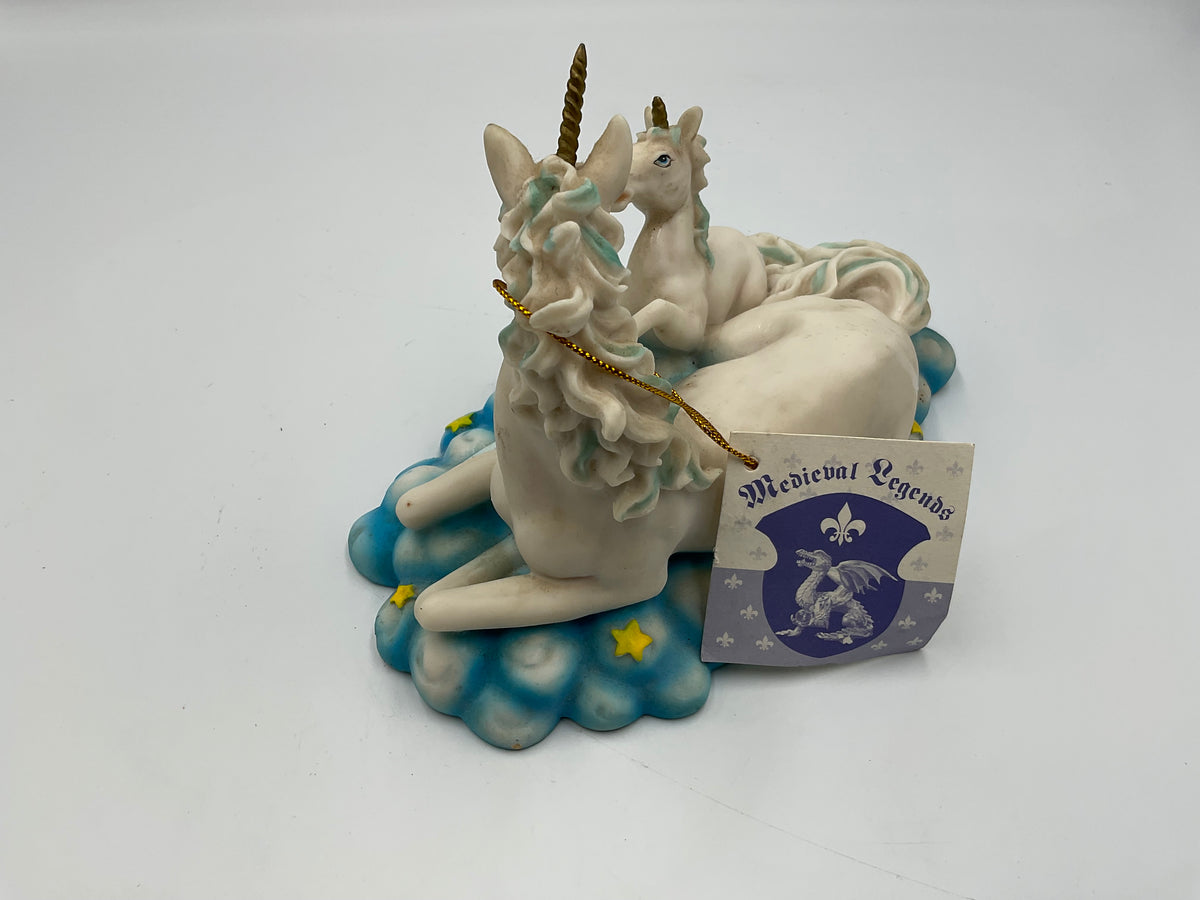 Medieval Legends Unicorn Family Figurine Mother Foals Fantasy Cloud Star