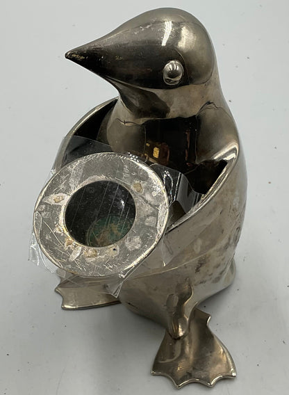 Restoration Hardware (Silver)-Plated Penguin Candle Holder