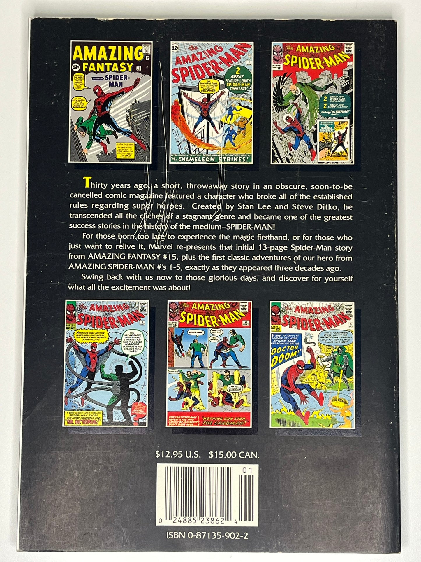 The Amazing Spider-Man Masterworks Vol 1 1st Print Marvel Comic #1-5 Lee Ditko