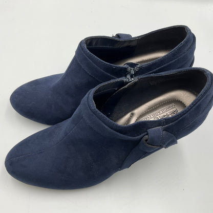 Coach and Four Blue Suede Women's Shoes Size 8 Heels