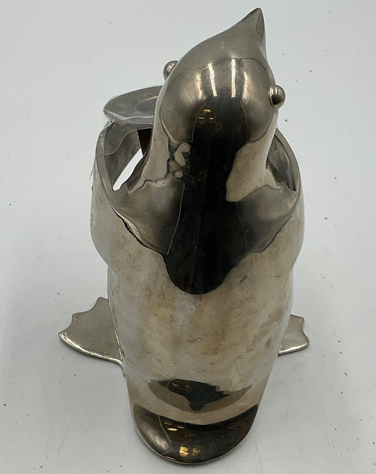 Restoration Hardware (Silver)-Plated Penguin Candle Holder