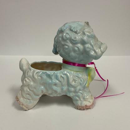 Samson Import Relpo Japan Vintage 1961 Pale Pink Ceramic Lamb Wearing Bow Tie