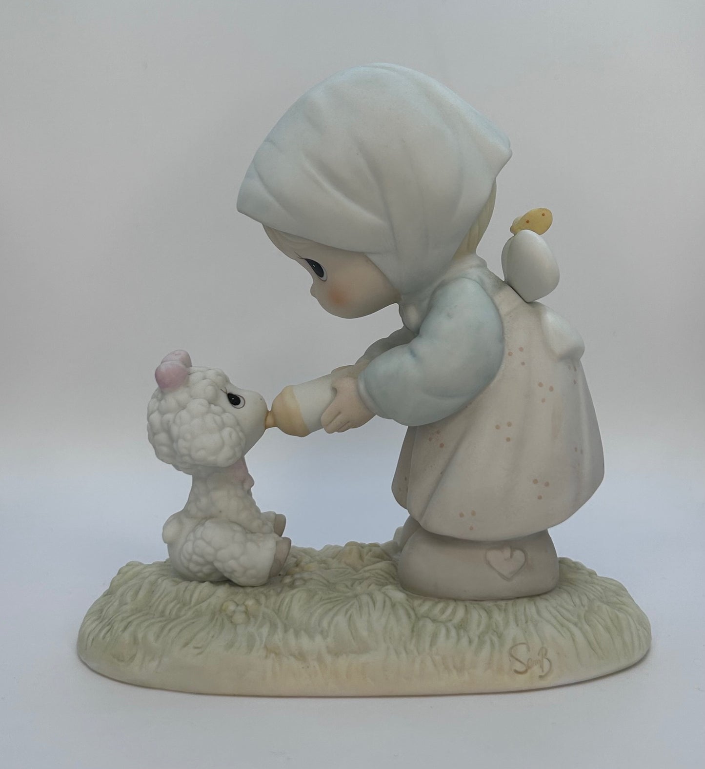 Precious Moments Vintage 1987 Members Only Figurine Feed My Sheep New Original Box