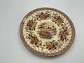 Vintage Ridgeway Windsor England Transferware Dinner Plate Floral Scenic Brown