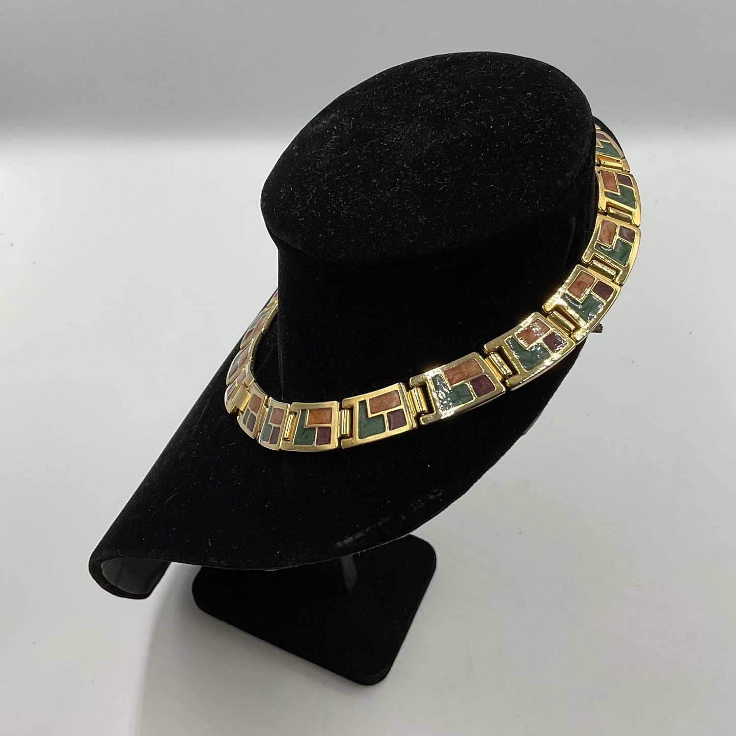 Multi Color Square Charm Neck Band
