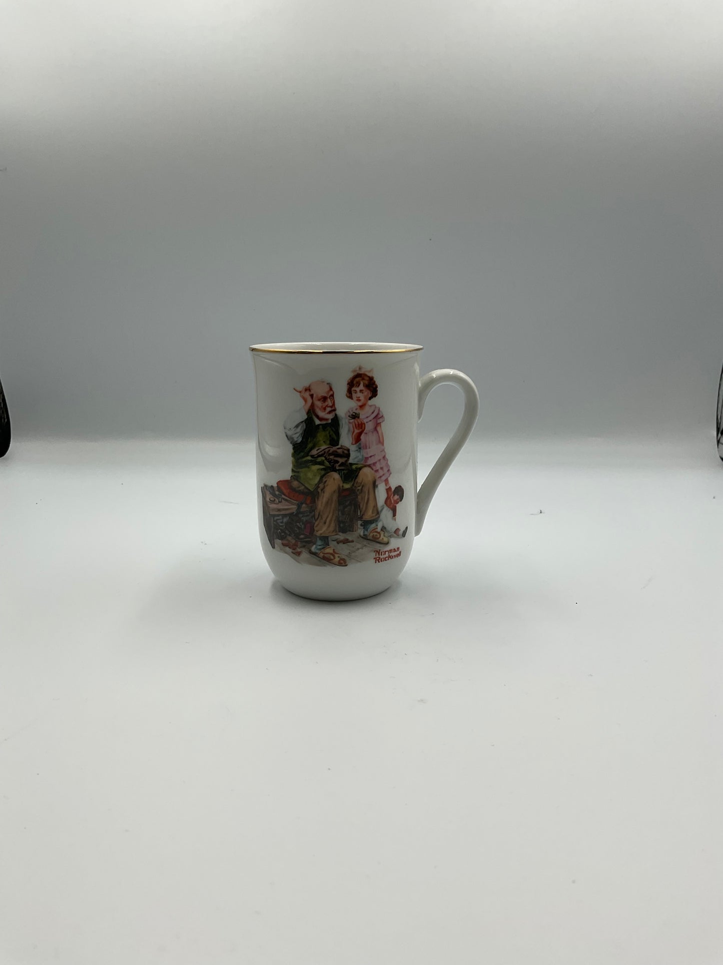 Norman Rockwell Museum Vintage 1982 8 Ceramic Mugs