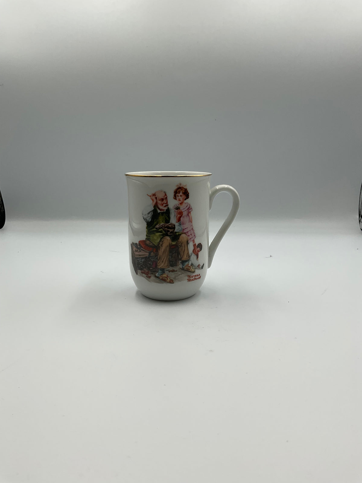 Norman Rockwell Museum Vintage 1982 8 Ceramic Mugs
