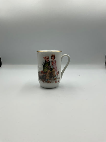 Norman Rockwell Museum Vintage 1982 8 Ceramic Mugs