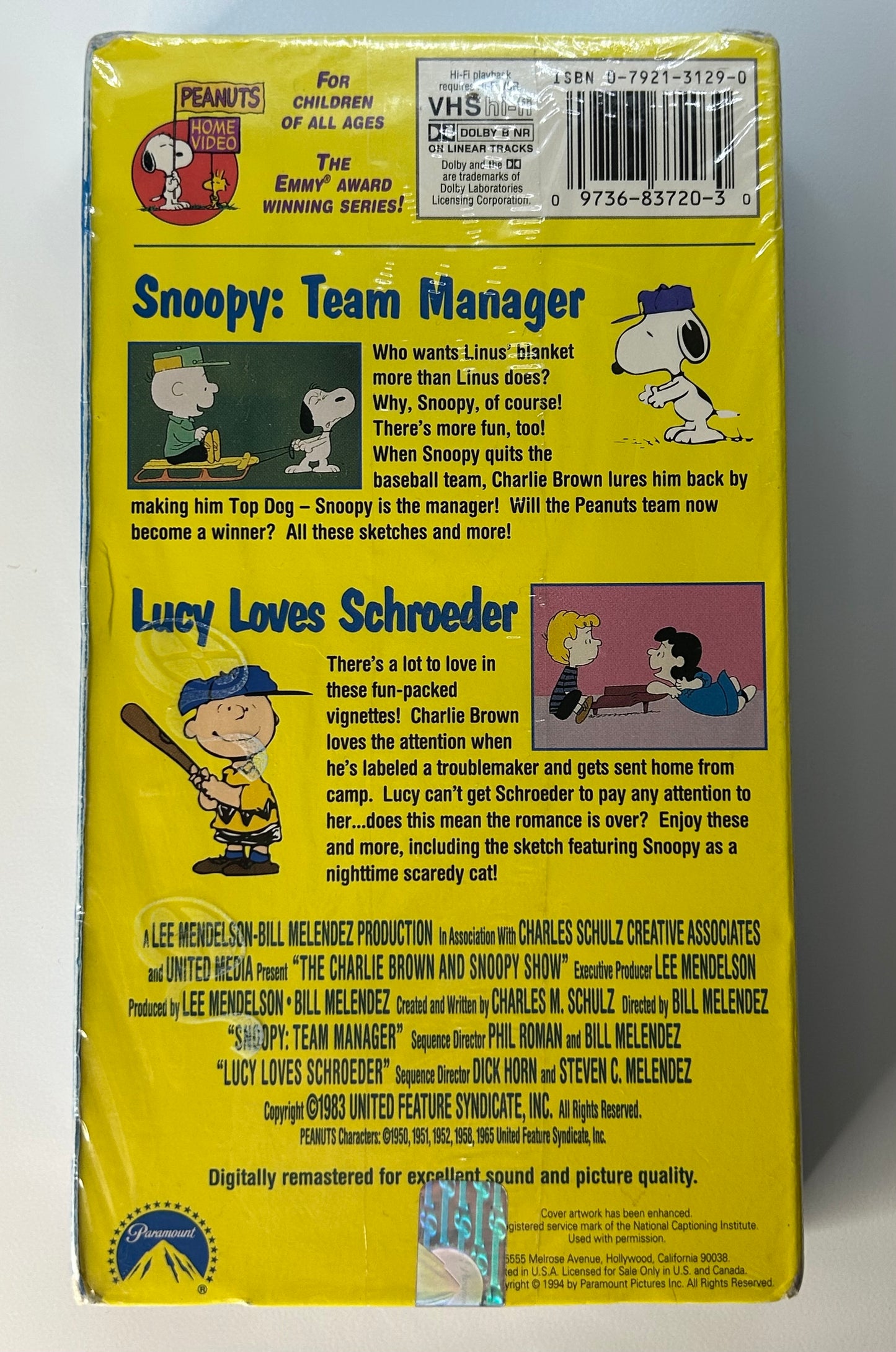 Charlie Brown Snoopy Show Volume 4 VHS 1994
