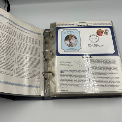Official International Tributes to Princess Diana Stamp Album By Wayne A. Warnken