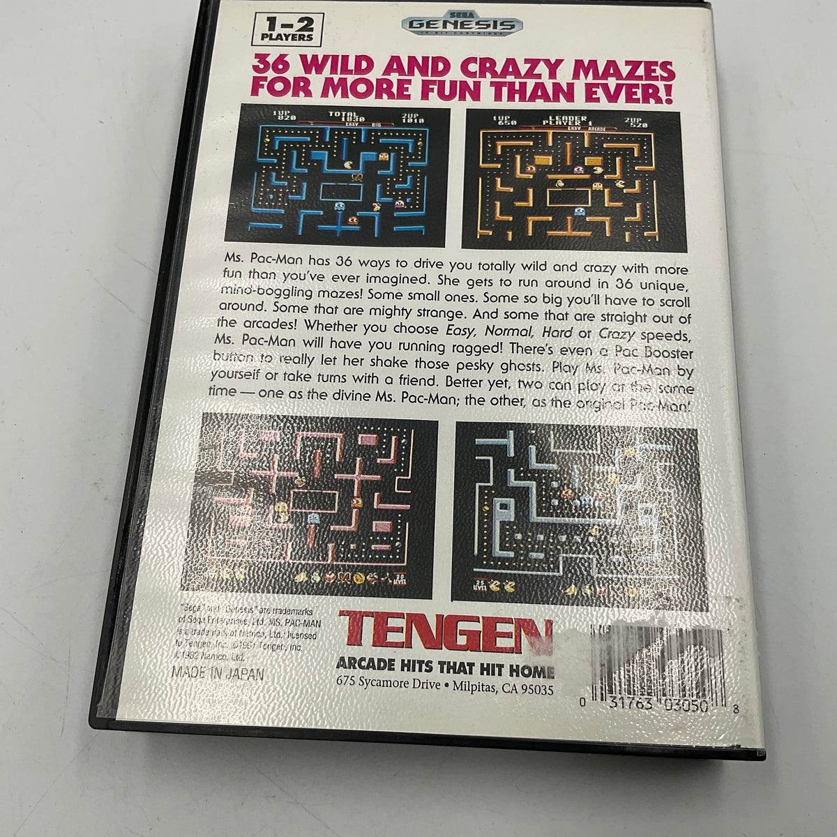 Sega Genesis Ms.Pac-man Game (UNTESTED)