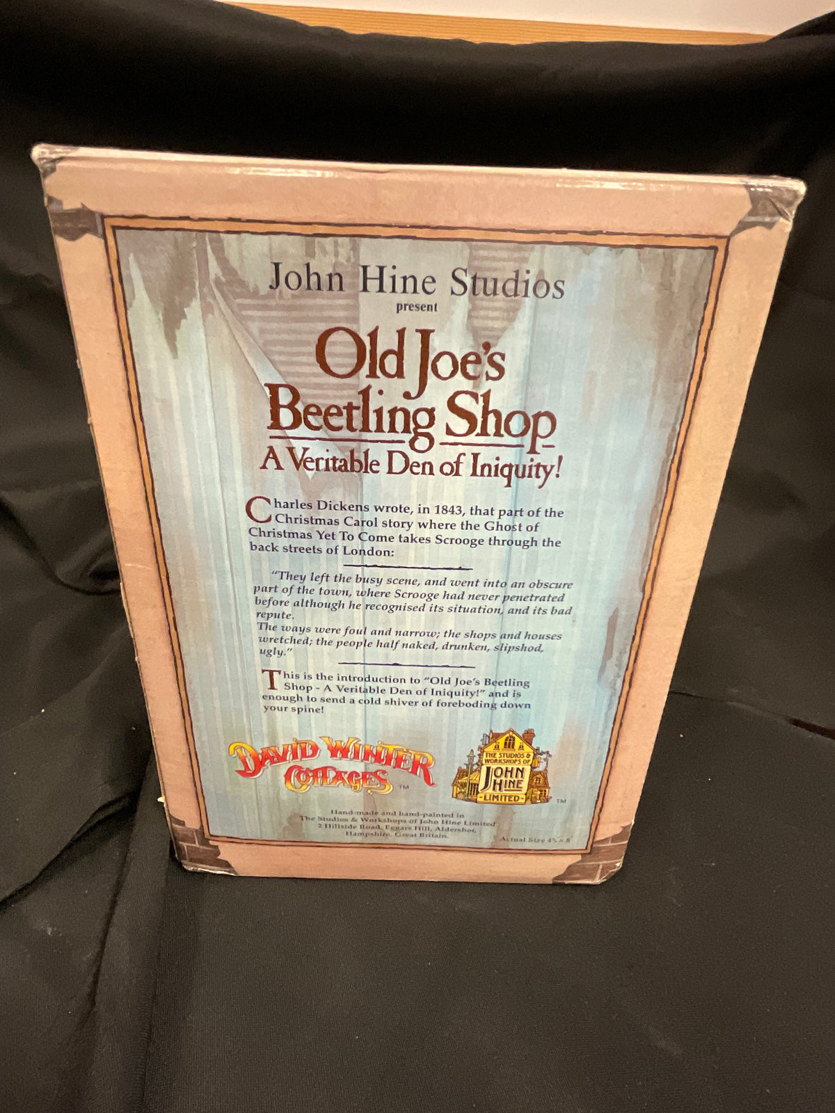 John Hine Studios Presents David Winter Cottages Old Joe's Beetling Shop Vintage 1993 New in Original Box
