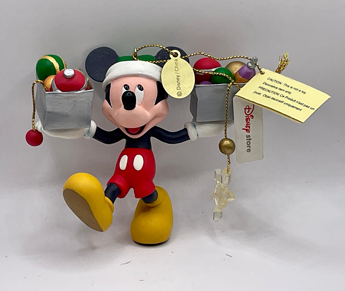 Exclusive Collectible Disney Christmas Magic Mickey Mouse Christmas Ornament Holding Presents