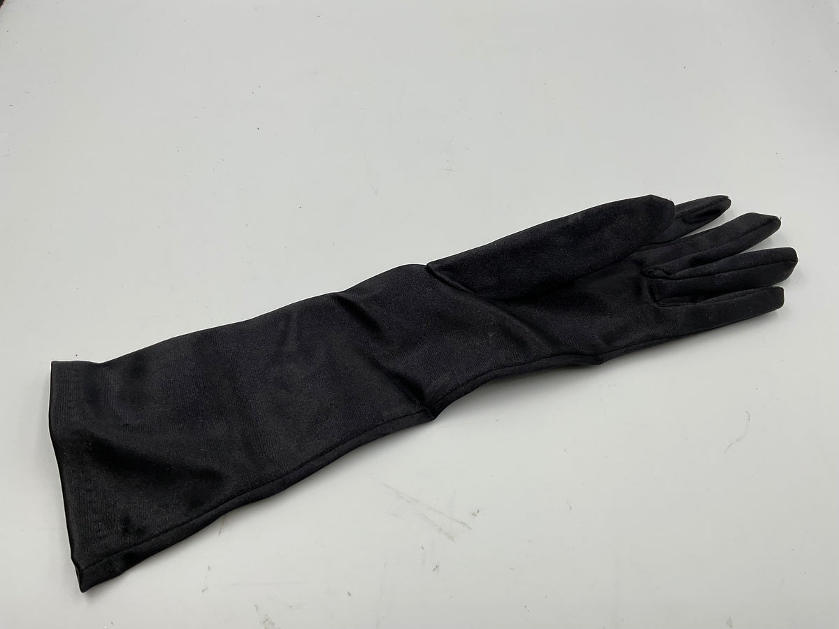 Vintage Black opera-length evening gloves