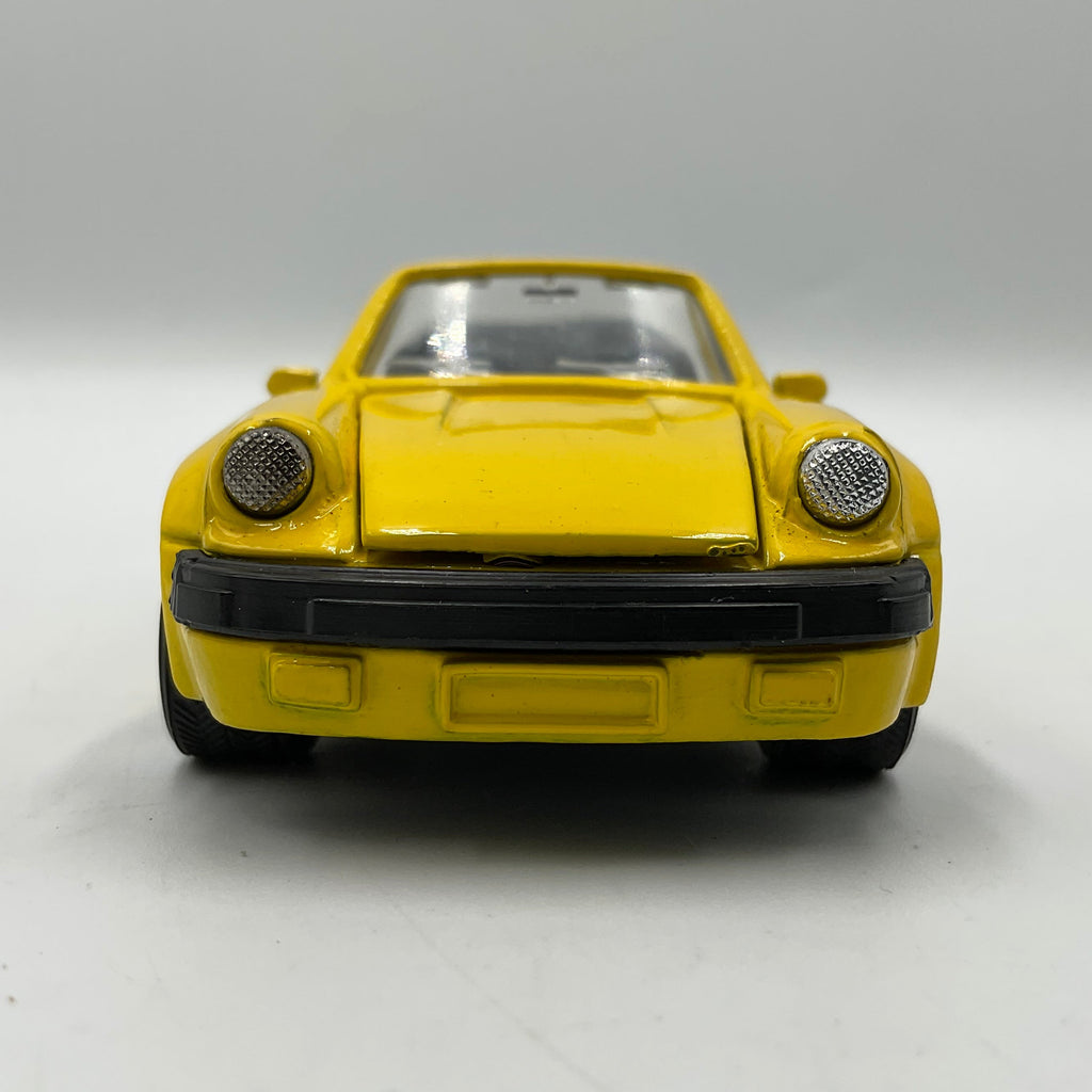 Yellow Porsche 911 Carrera Cabiolet Die-Cast Scale Model Replica Car